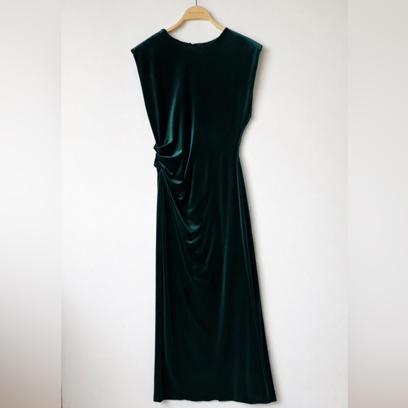 Zara Velvet Midi Dress - Picture 2 of 7